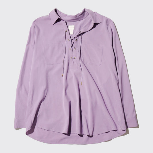 vintage chico's lace up lavender pullover