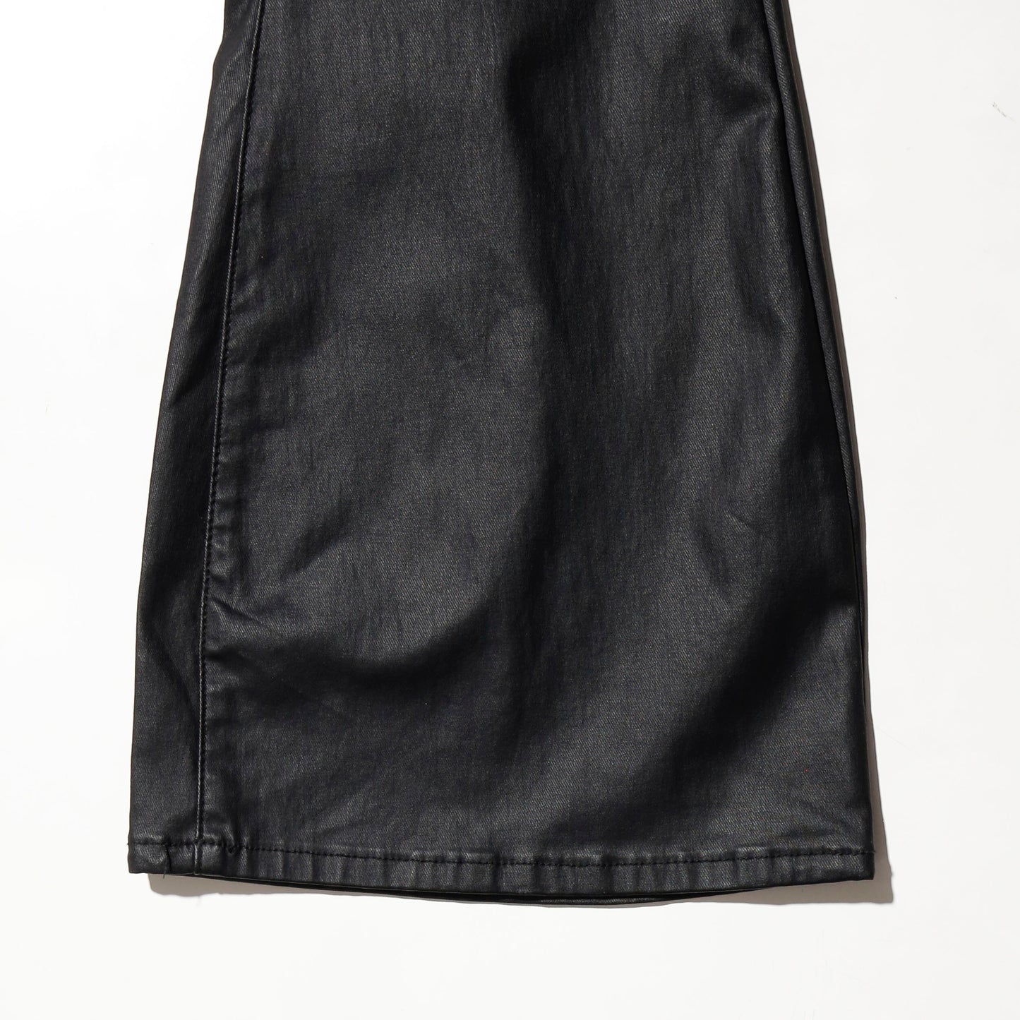 vintage low rise mega flare coating trousers