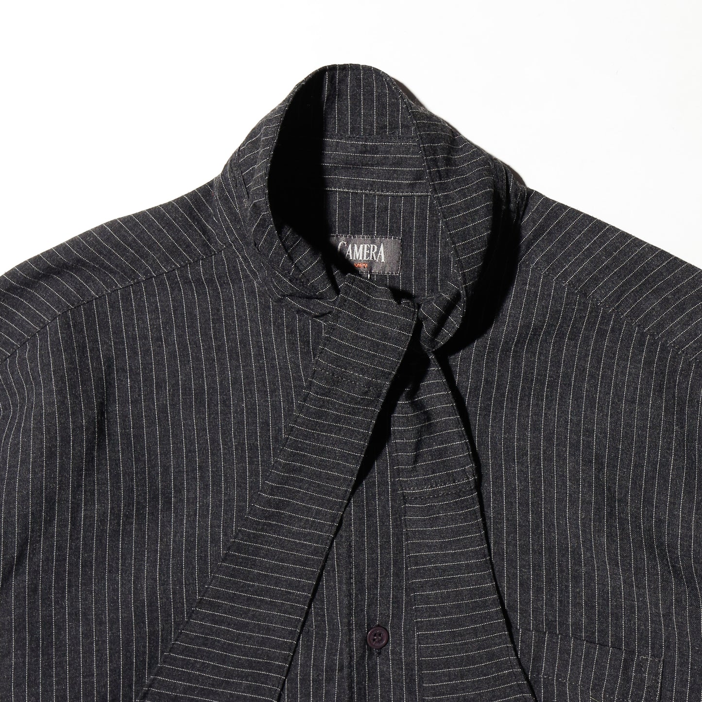 *one-off stripe cropped bowtie shirt