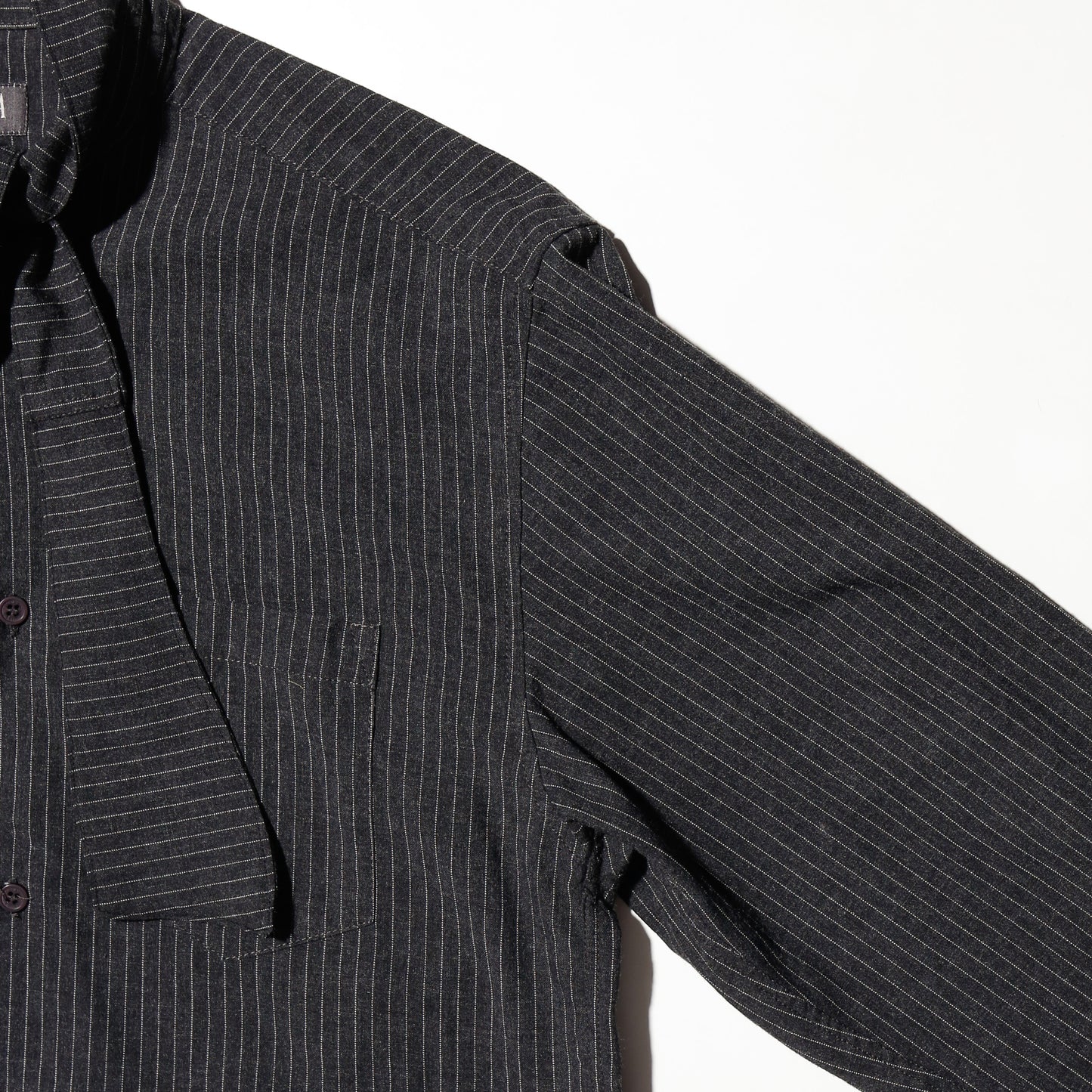 *one-off stripe cropped bowtie shirt