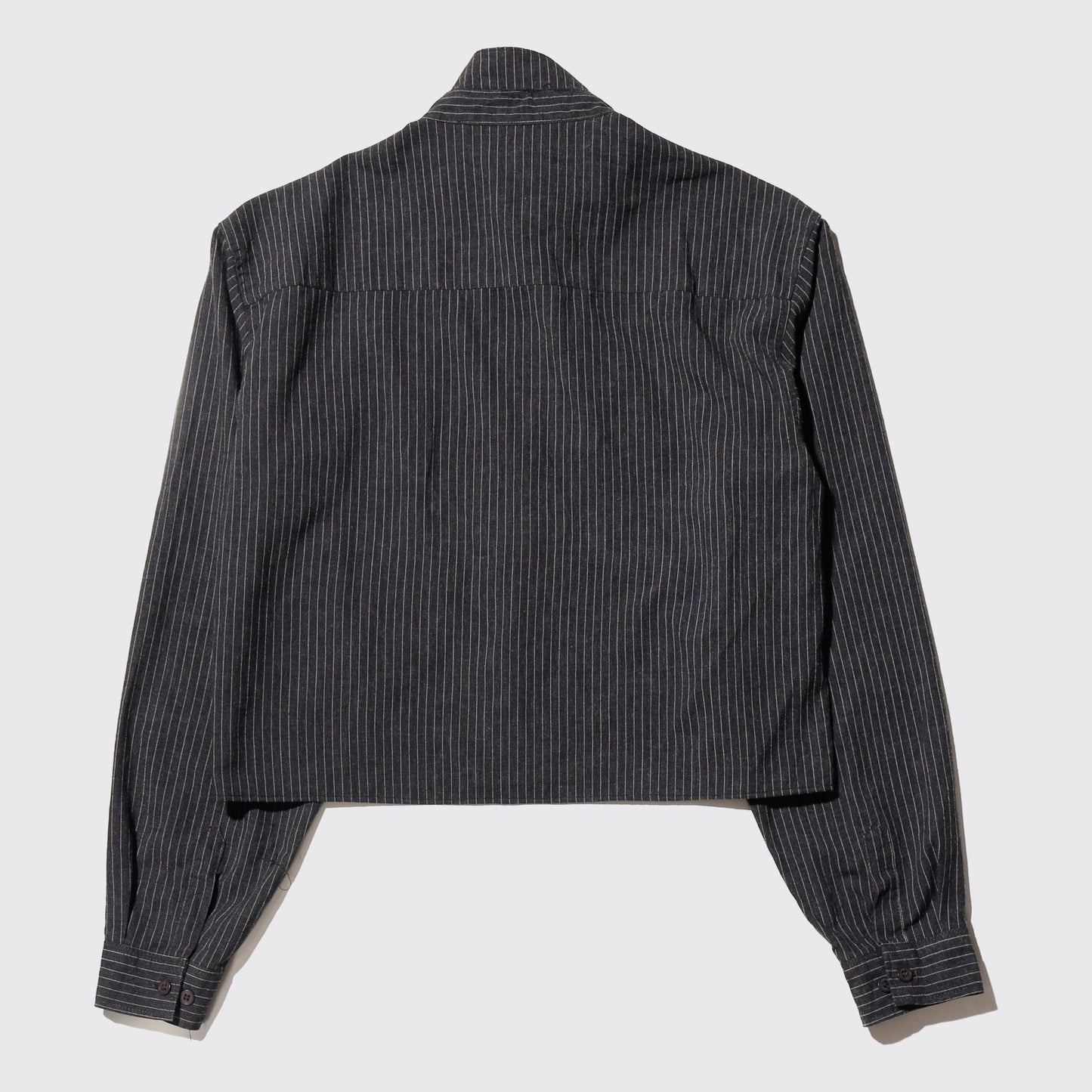 *one-off stripe cropped bowtie shirt