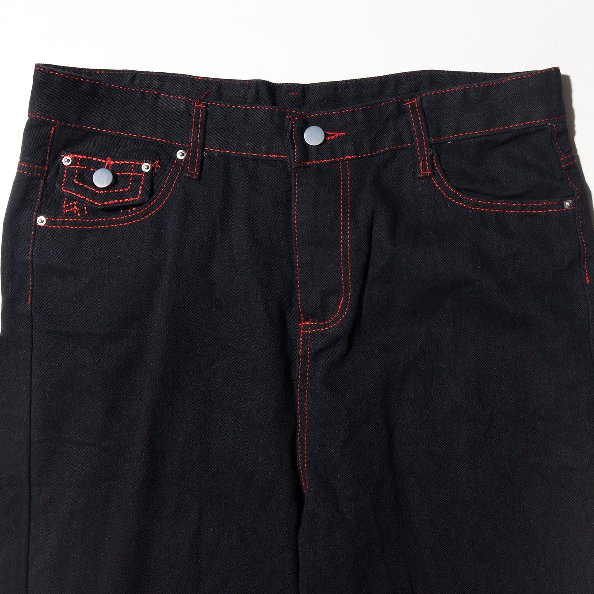vintage true religion red stitched flare jeans