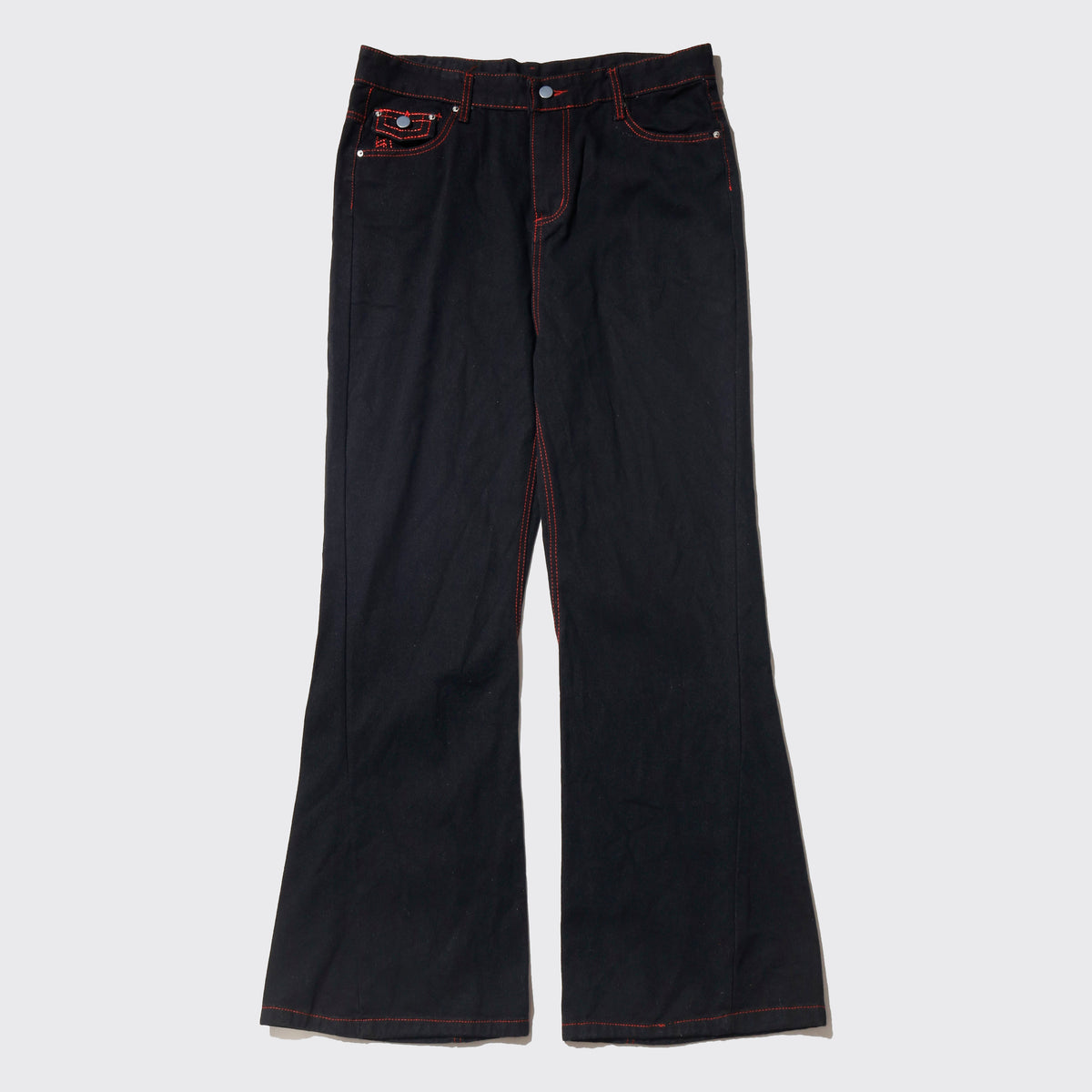 vintage true religion red stitched flare jeans