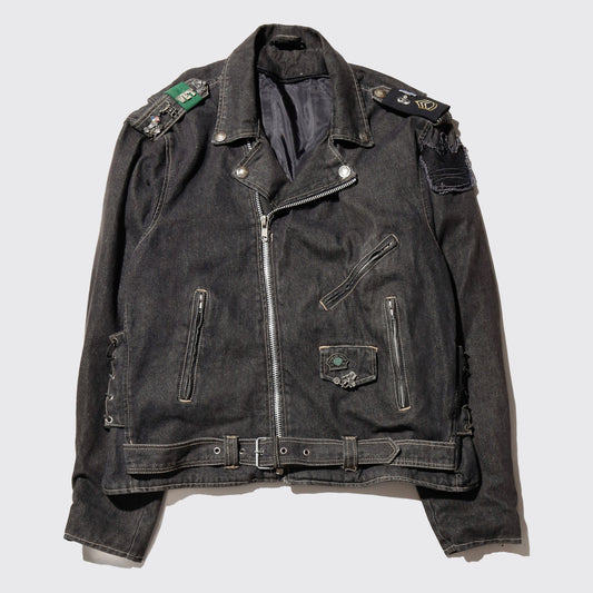 vintage custom loose denim riders jacket