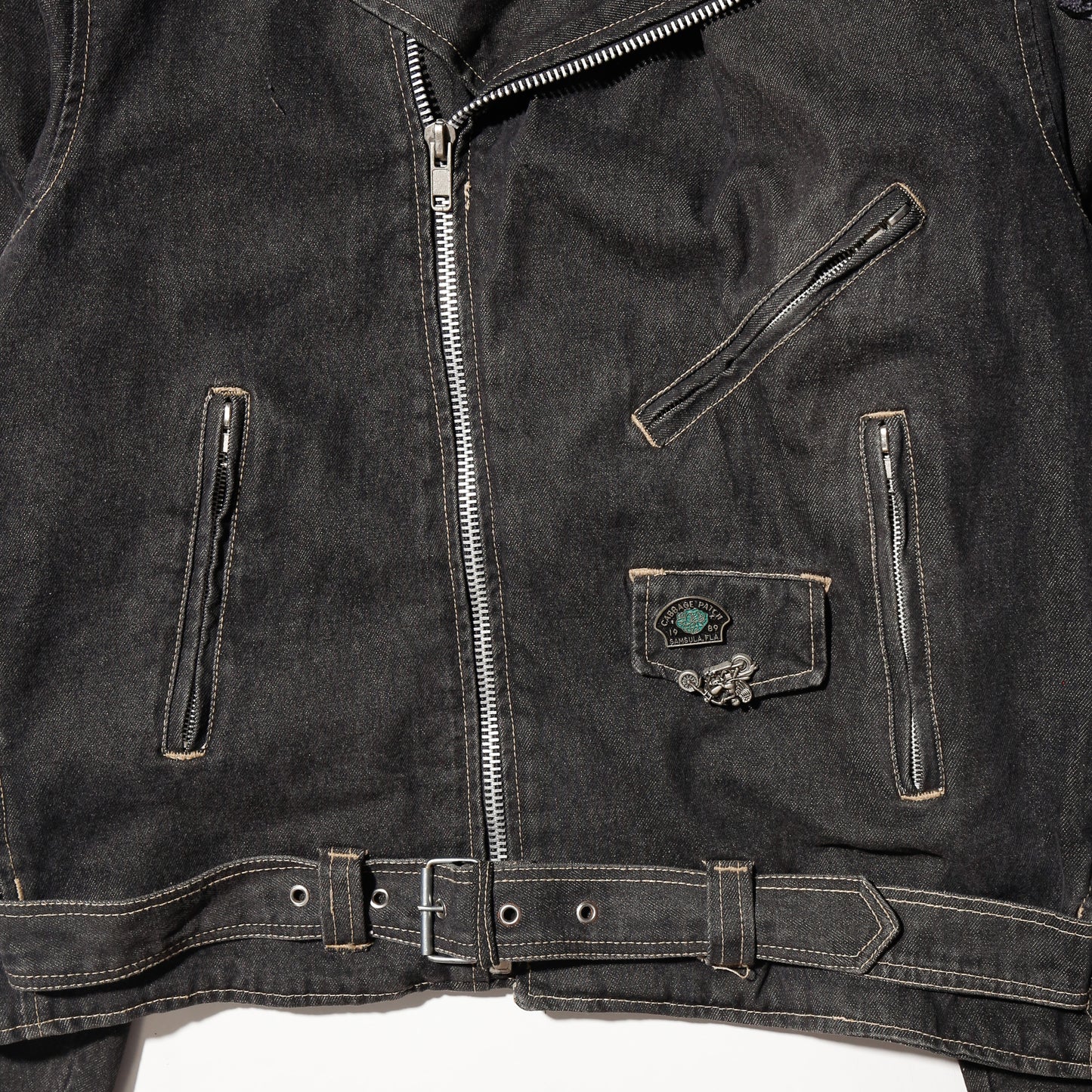 vintage custom loose denim riders jacket
