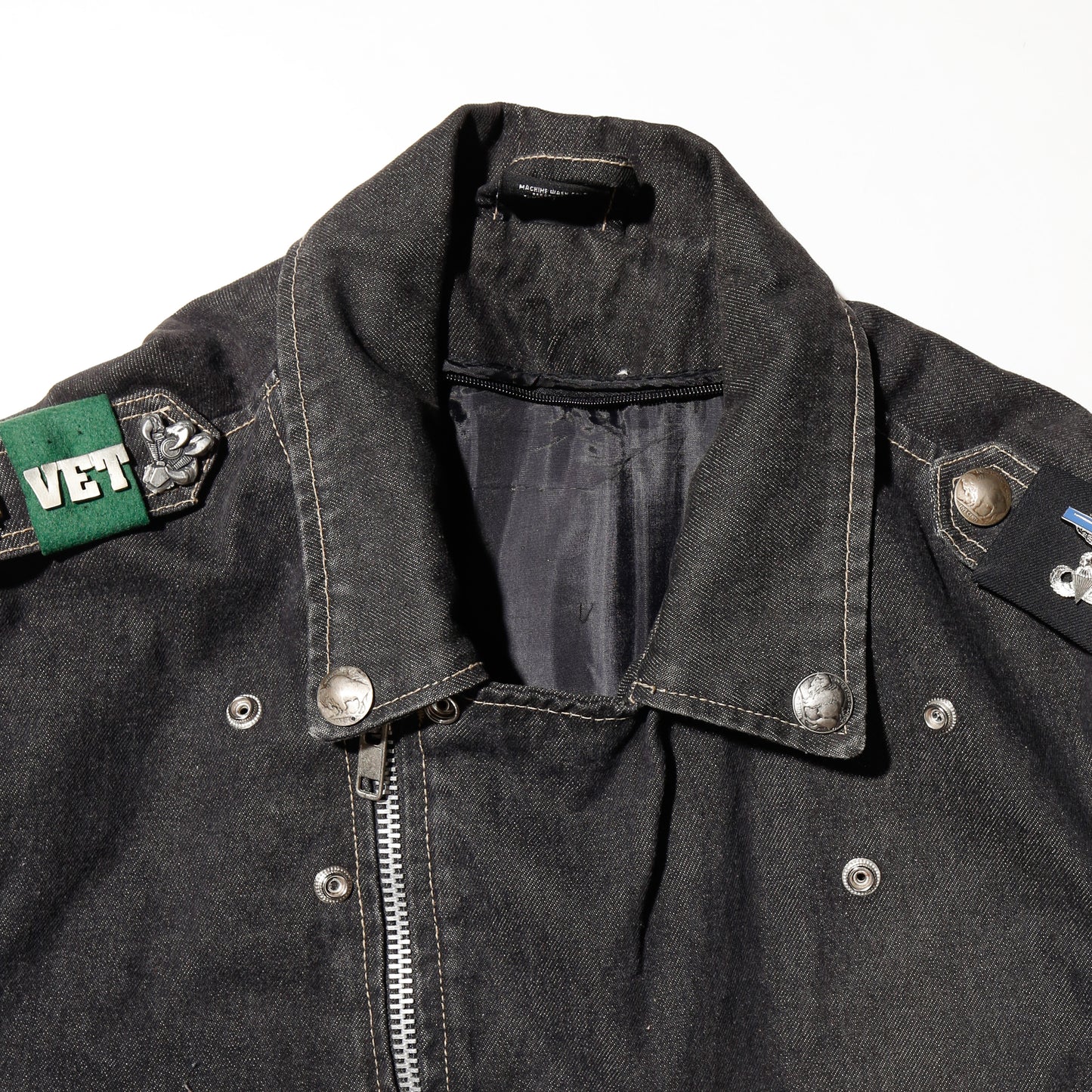 vintage custom loose denim riders jacket