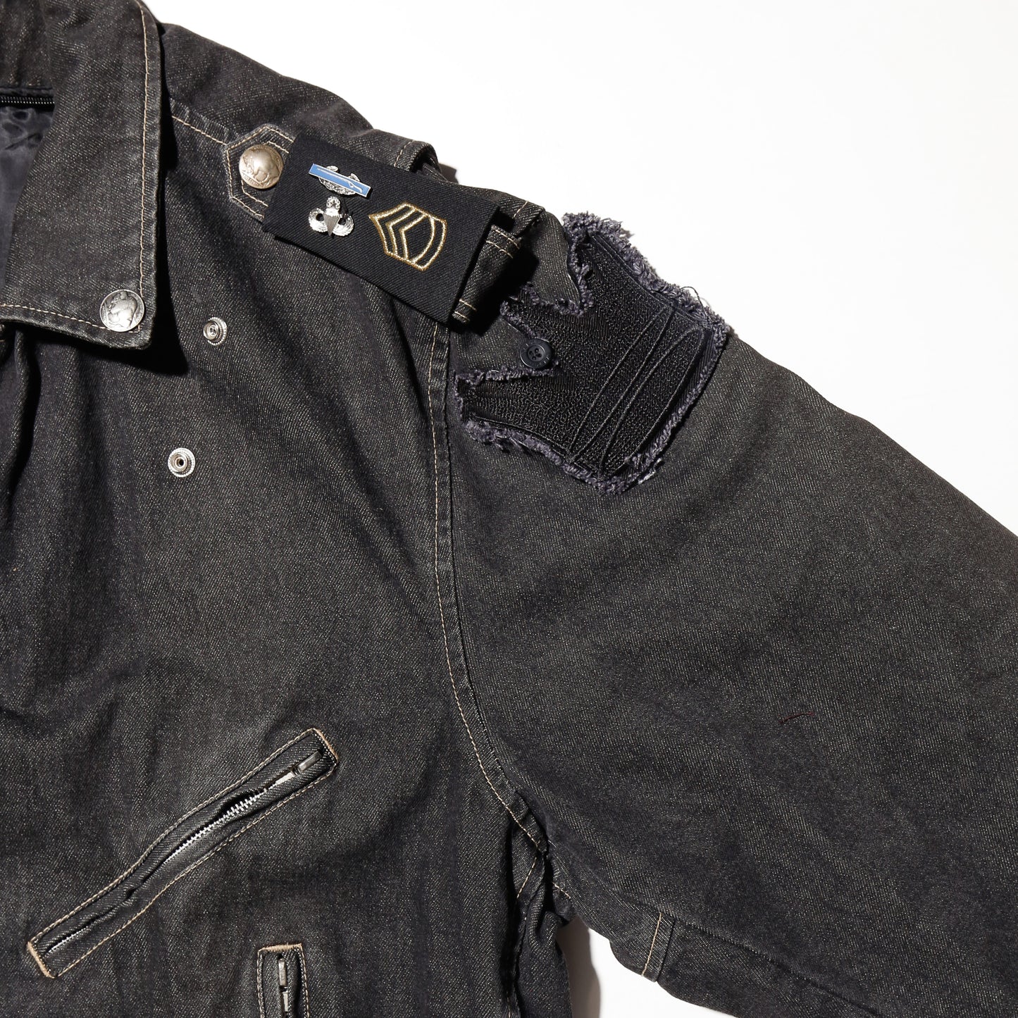 vintage custom loose denim riders jacket