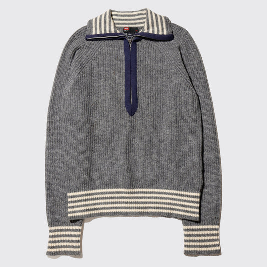 vintage 00's Diesel border half zip sweater