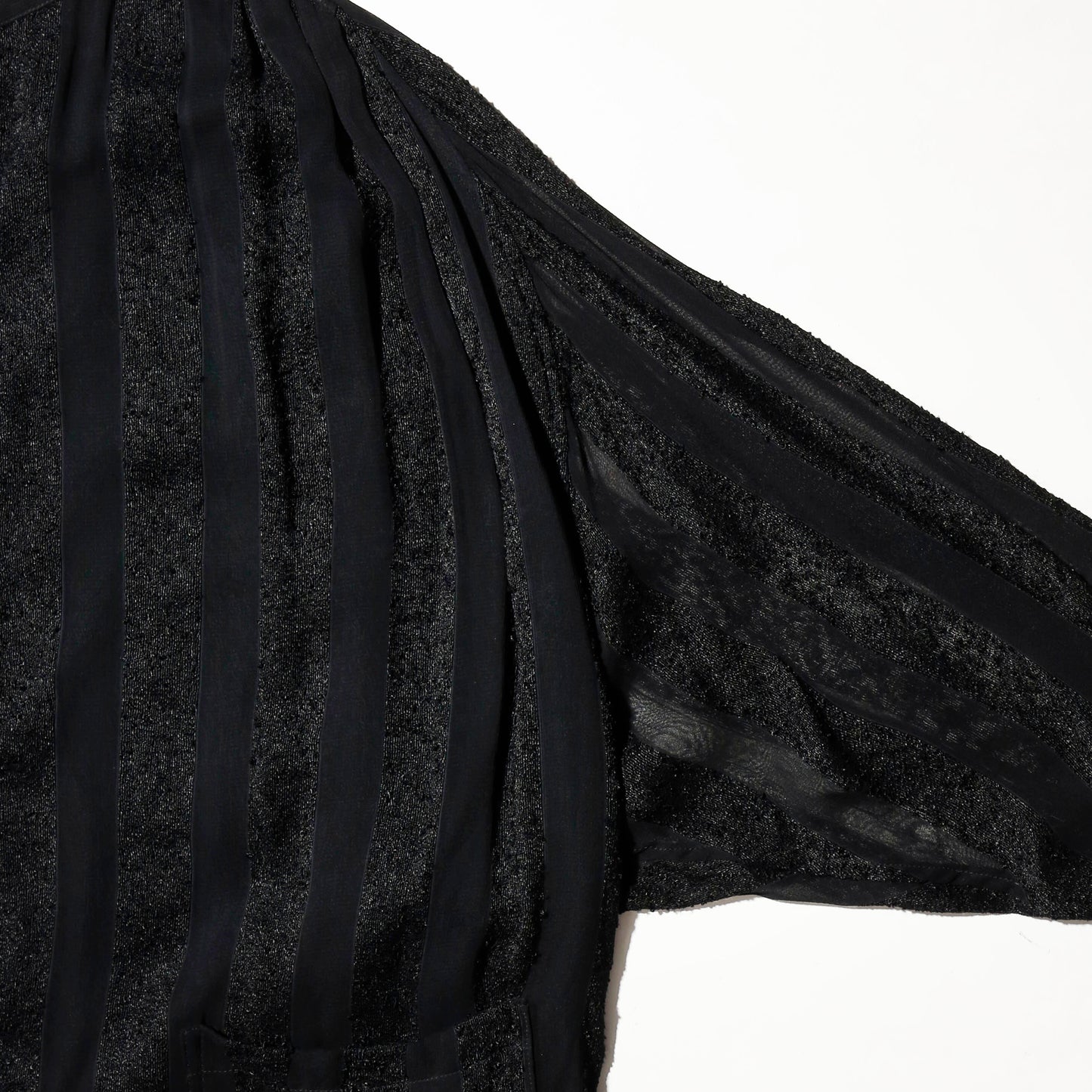 vintage sheer stripe drape rayon shirt