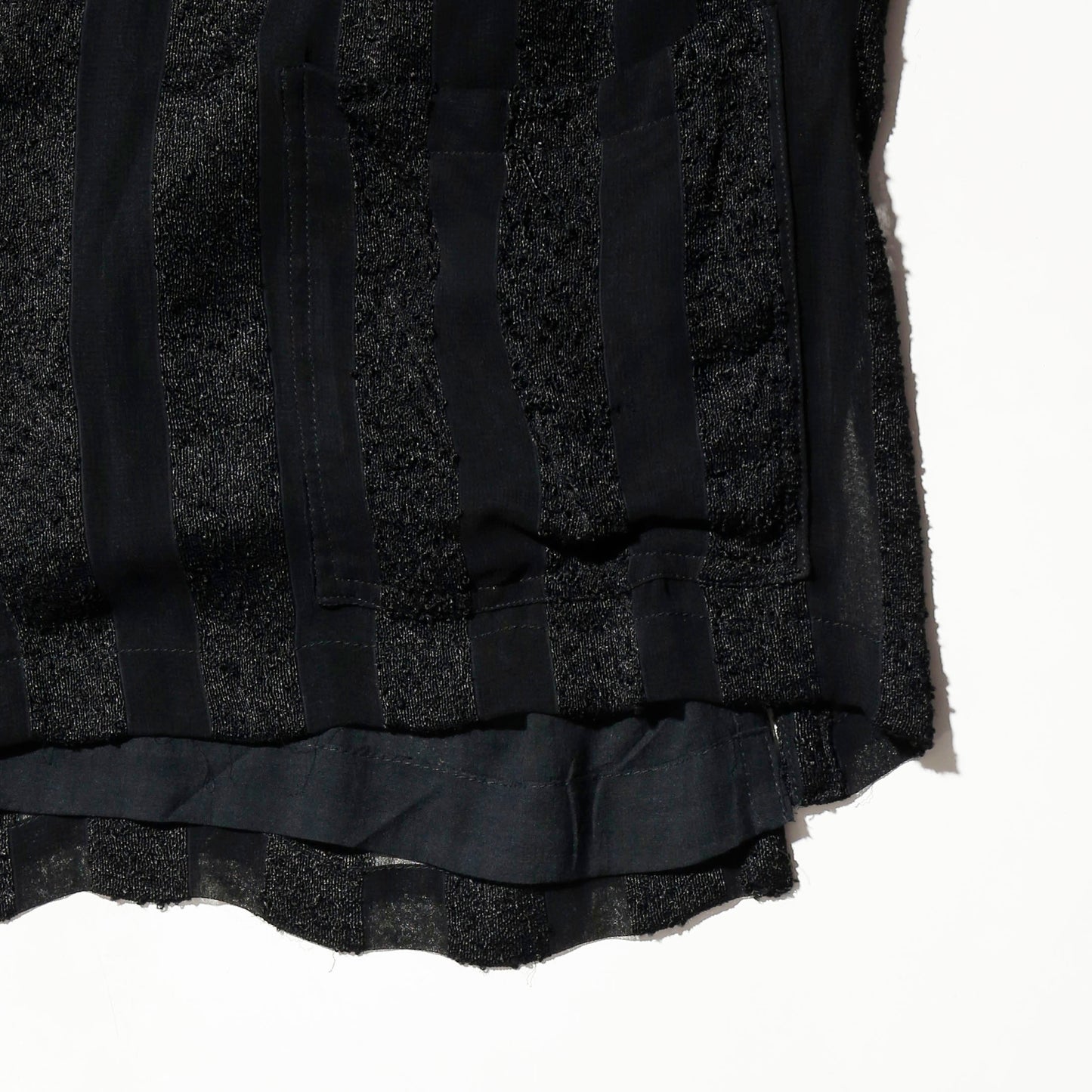 vintage sheer stripe drape rayon shirt