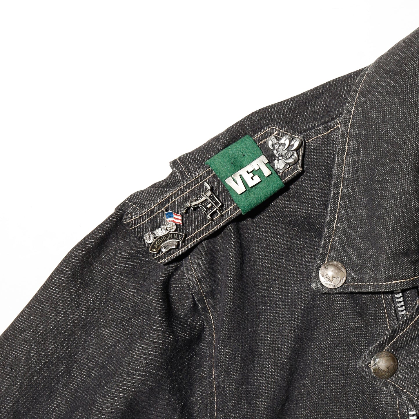vintage custom loose denim riders jacket
