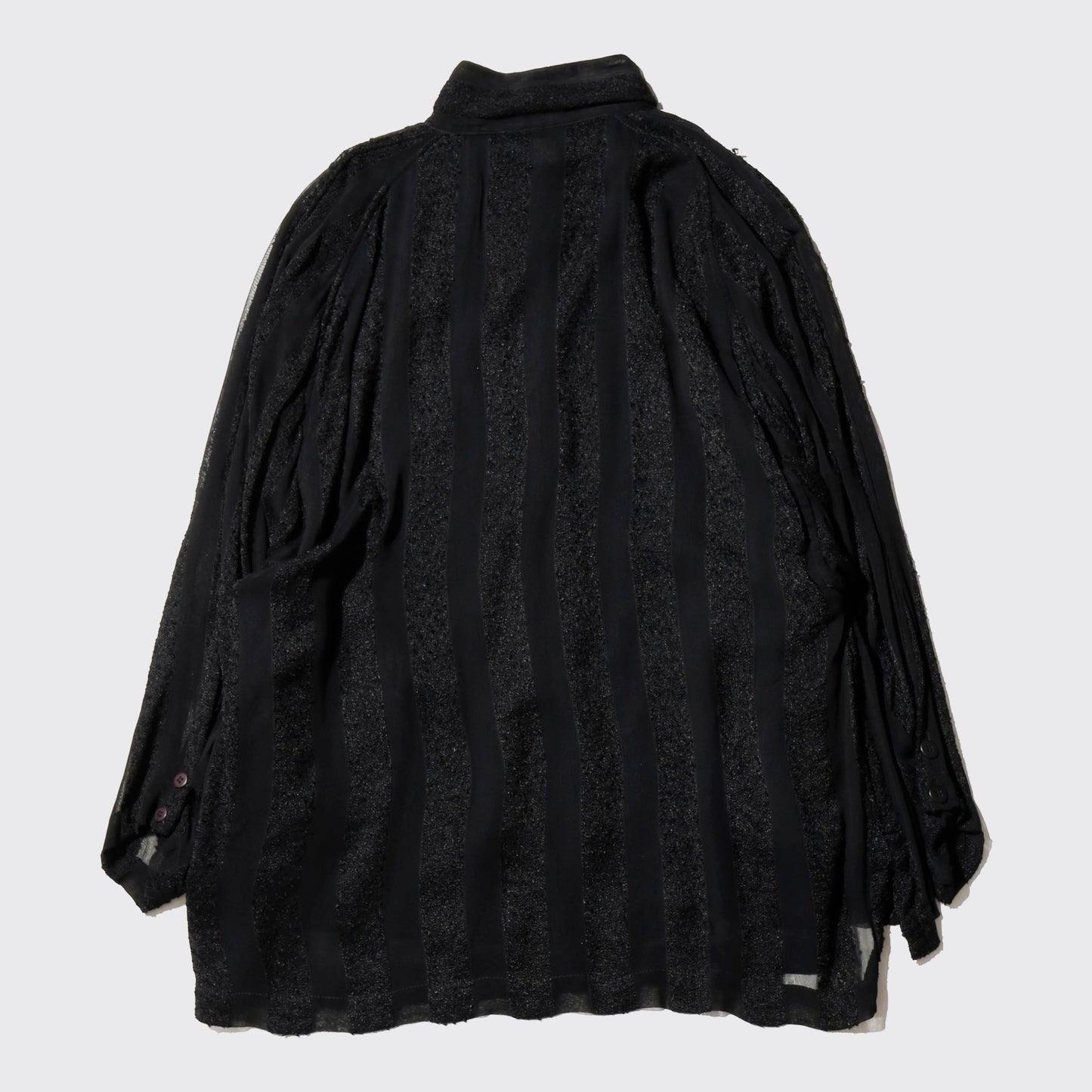 vintage sheer stripe drape rayon shirt