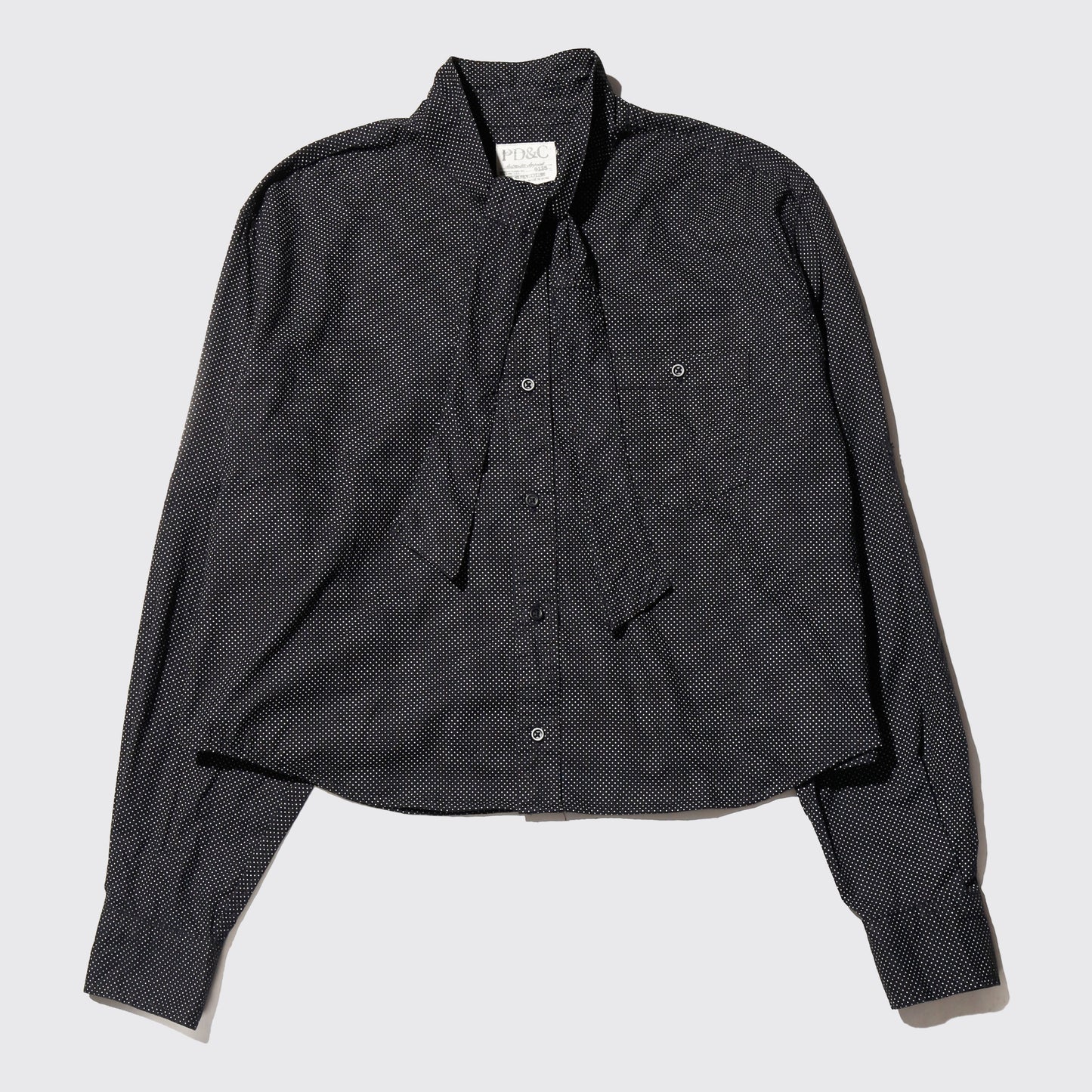 *one-off dots cropped bowtie shirt