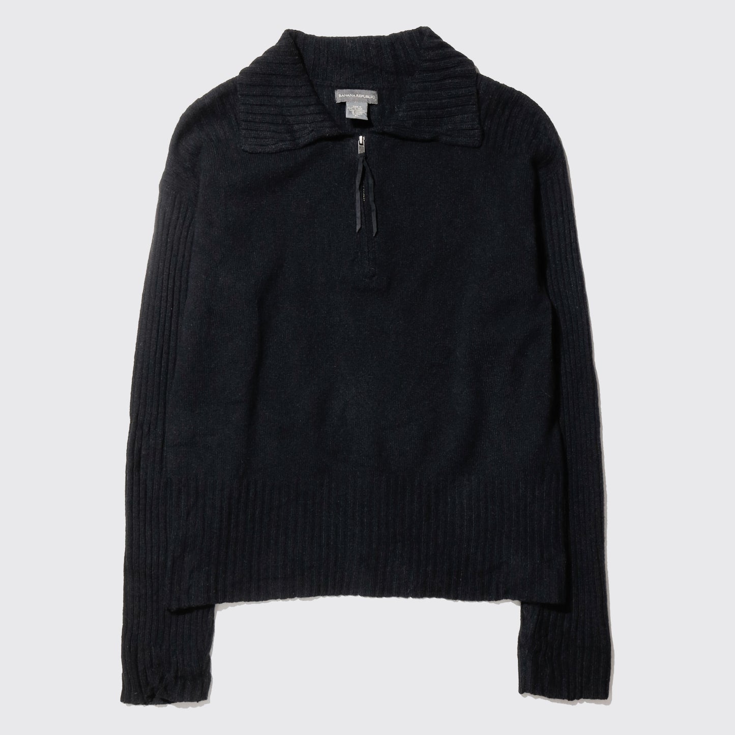 vintage 00's banana republic cropped half zip sweater