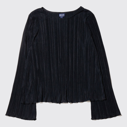 vintage pleats l/s cut sew