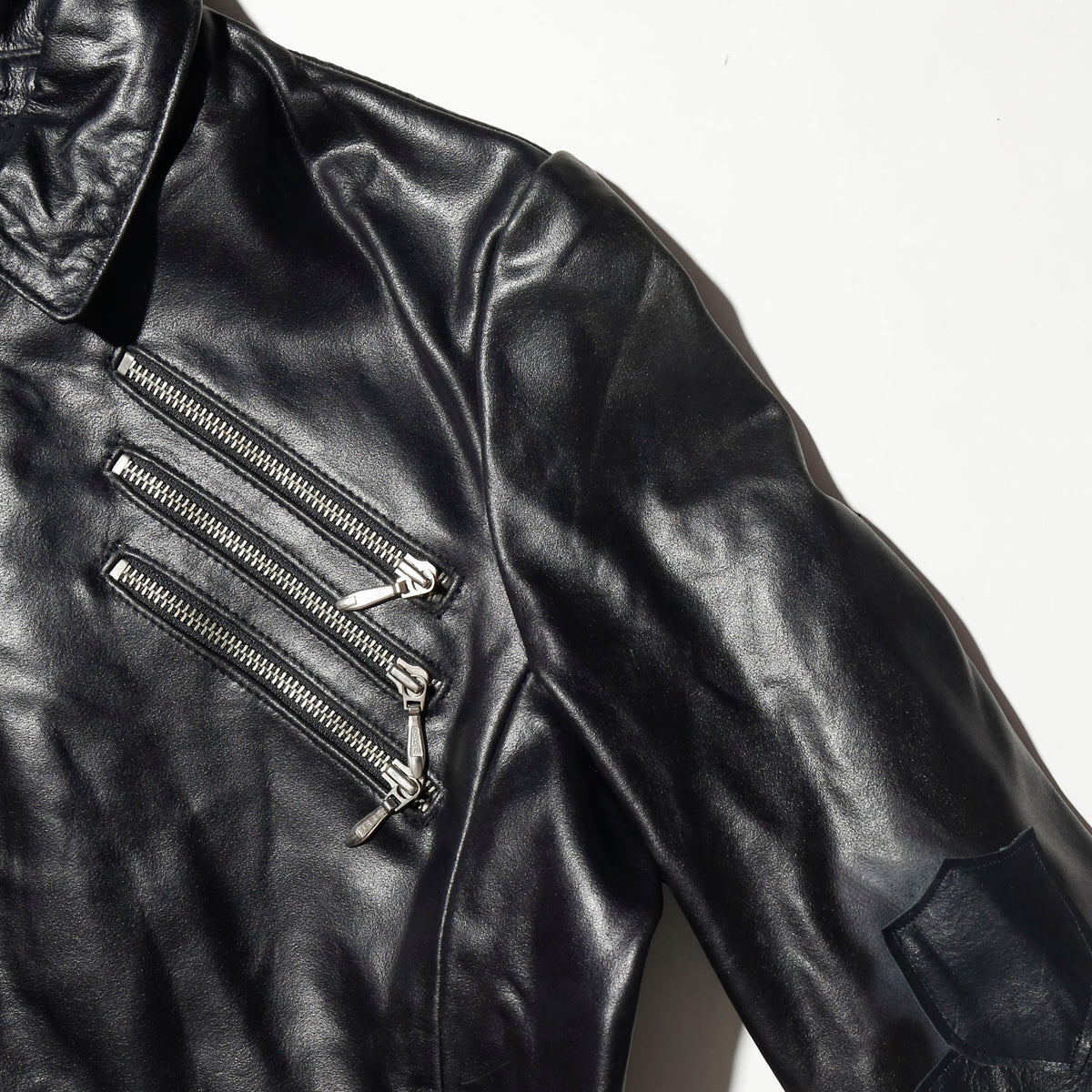 vintage mj type leather truker jacket