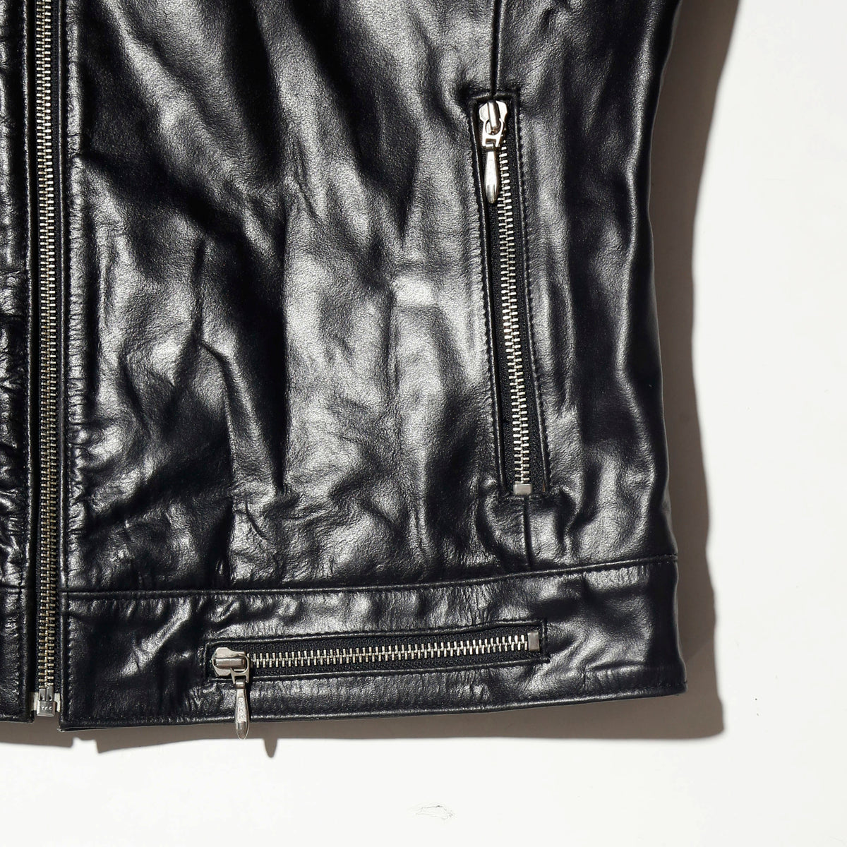 vintage mj type leather truker jacket