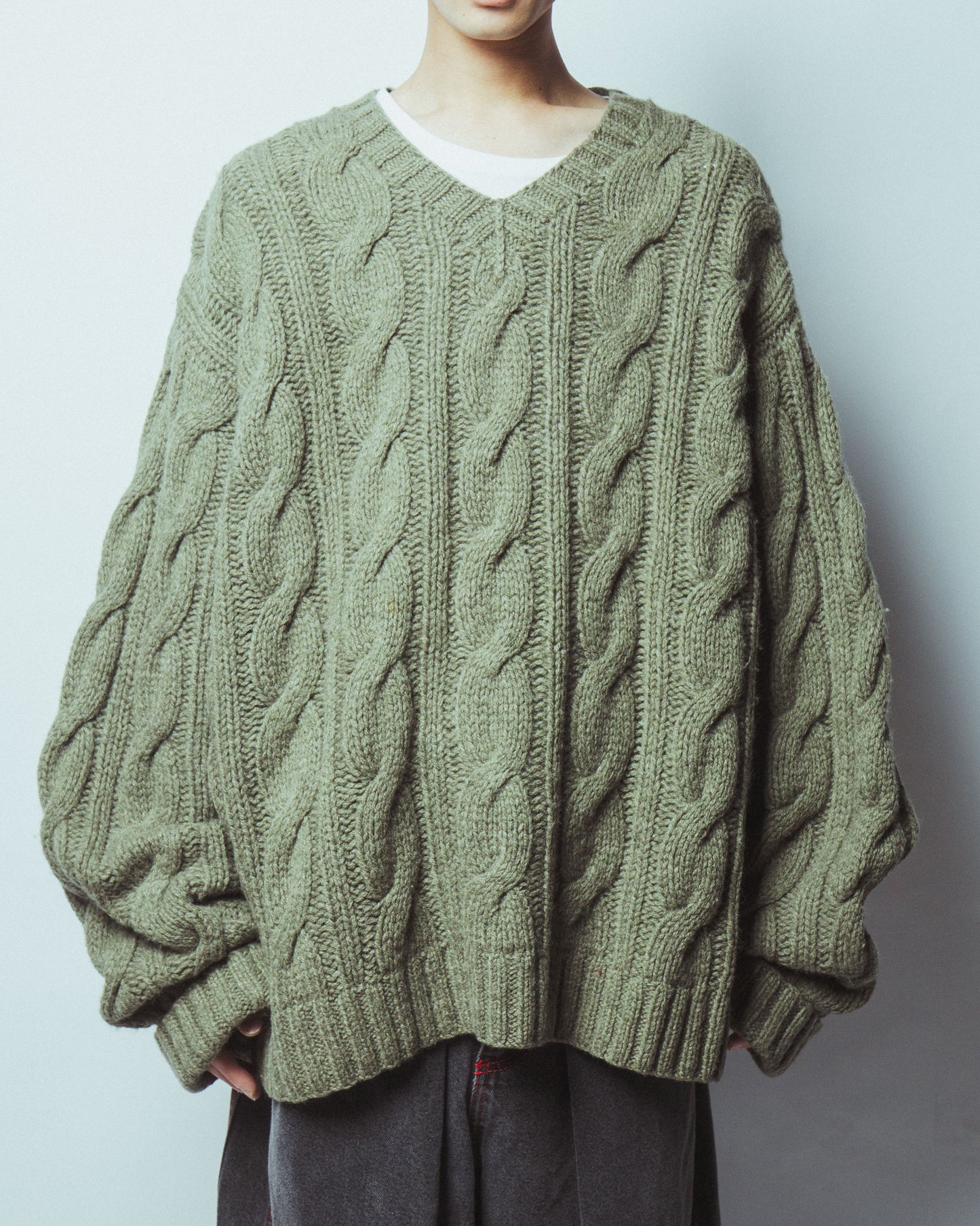 vintage j.crew cable loose sweater