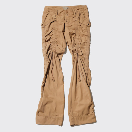 vintage shirring bondage trousers