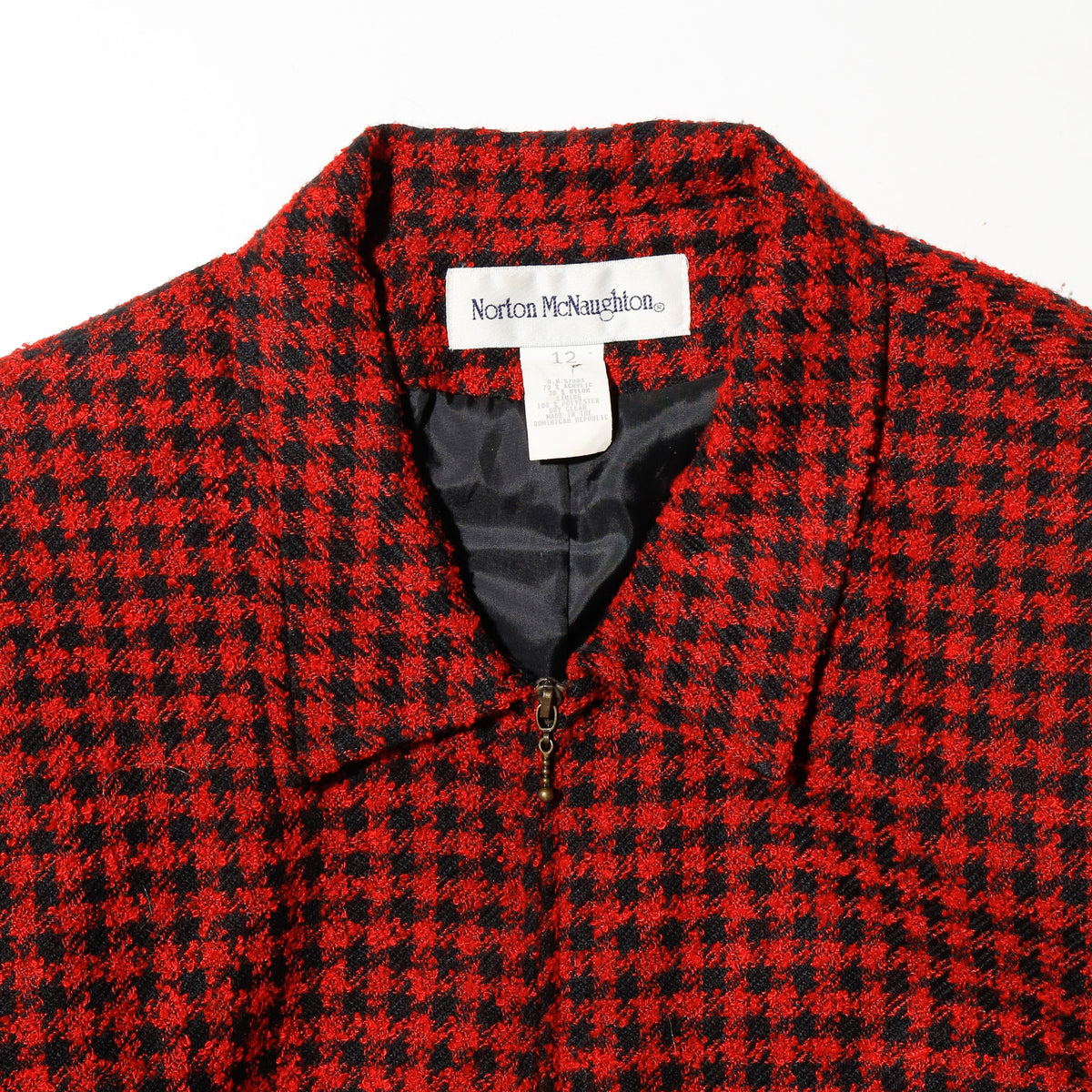 vintage houndstooth tweed jacket