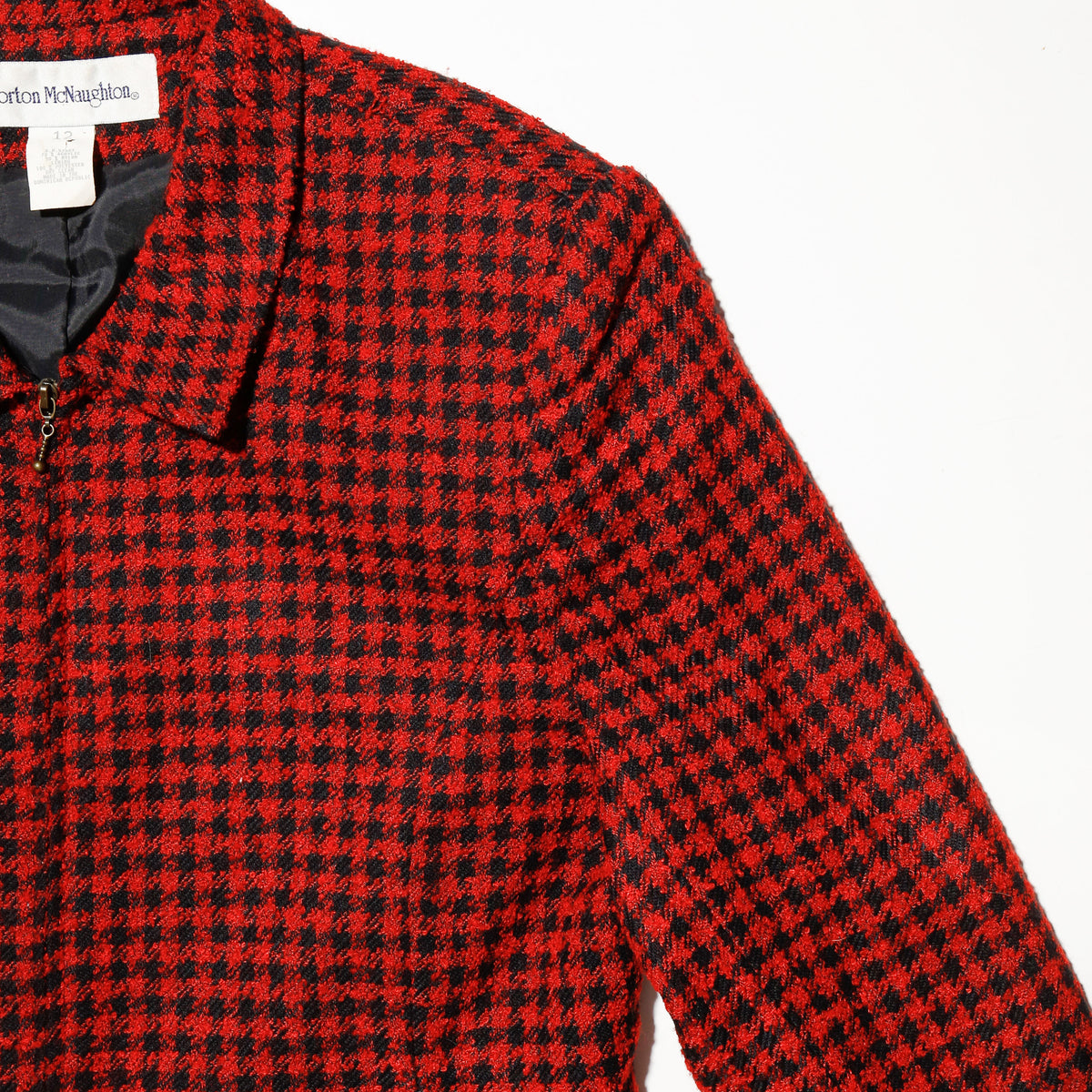 vintage houndstooth tweed jacket