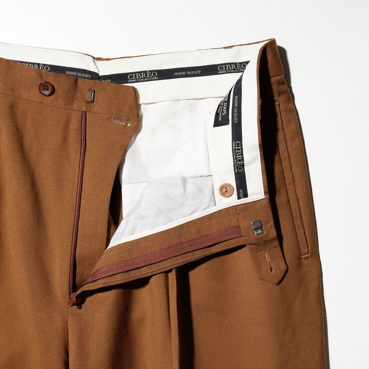 vintage tucked wide slacks