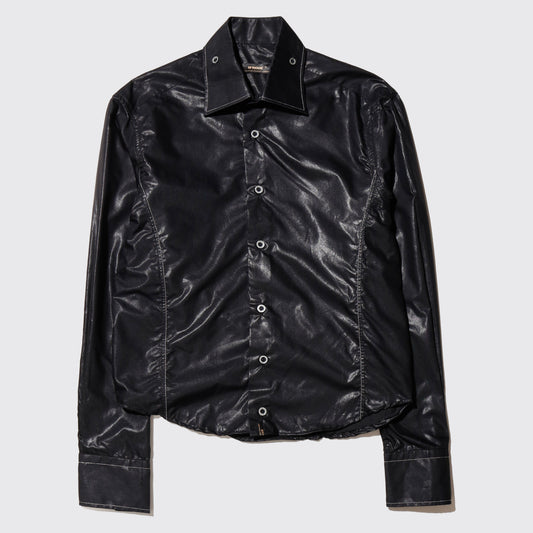vintage euro cropped luster shirt