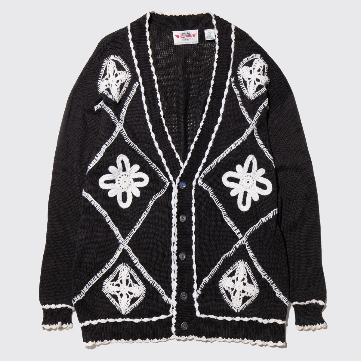 vintage loose crochet cardigan
