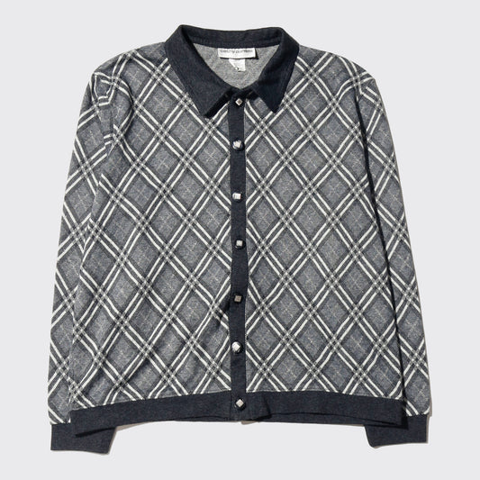 vintage shinny dia knit jacket