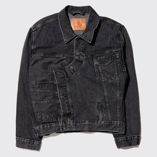 *one-off unbalance trucker jacket