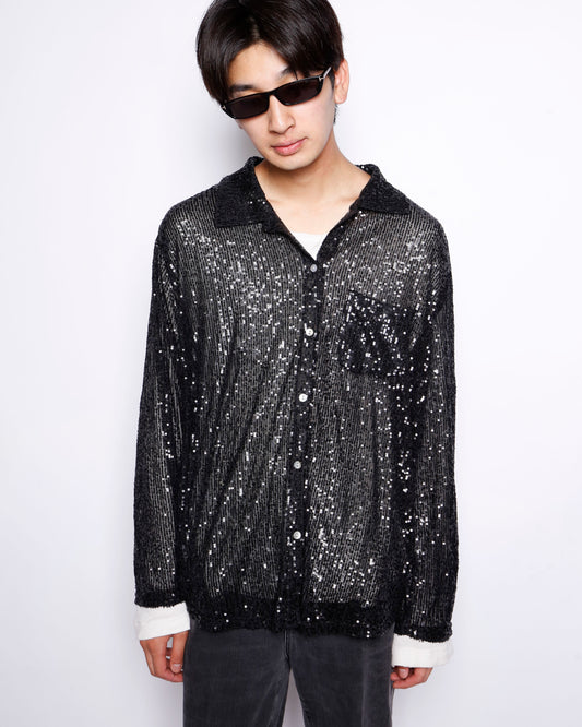 vintage spangle sheer shirt