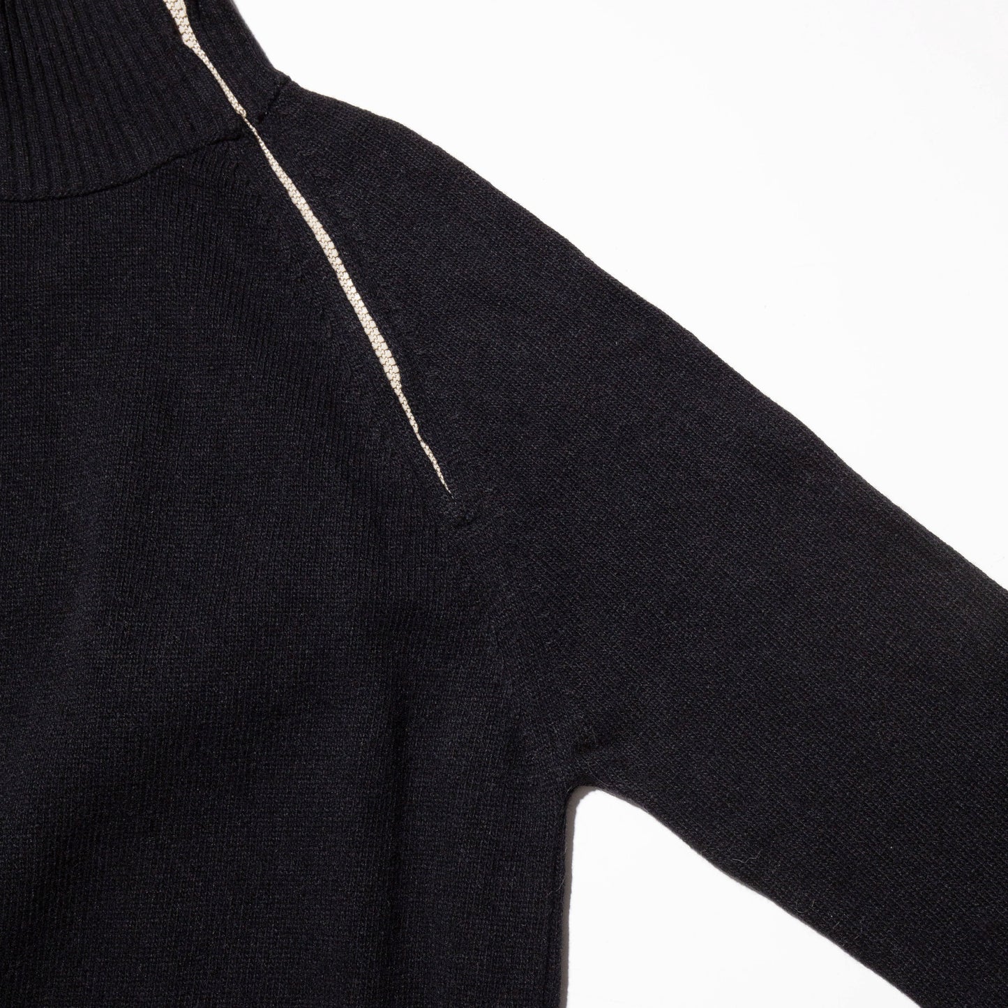 vintage slanting zip line sweater