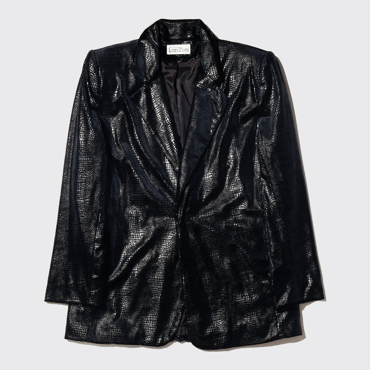 vintage faux python tailored jacket