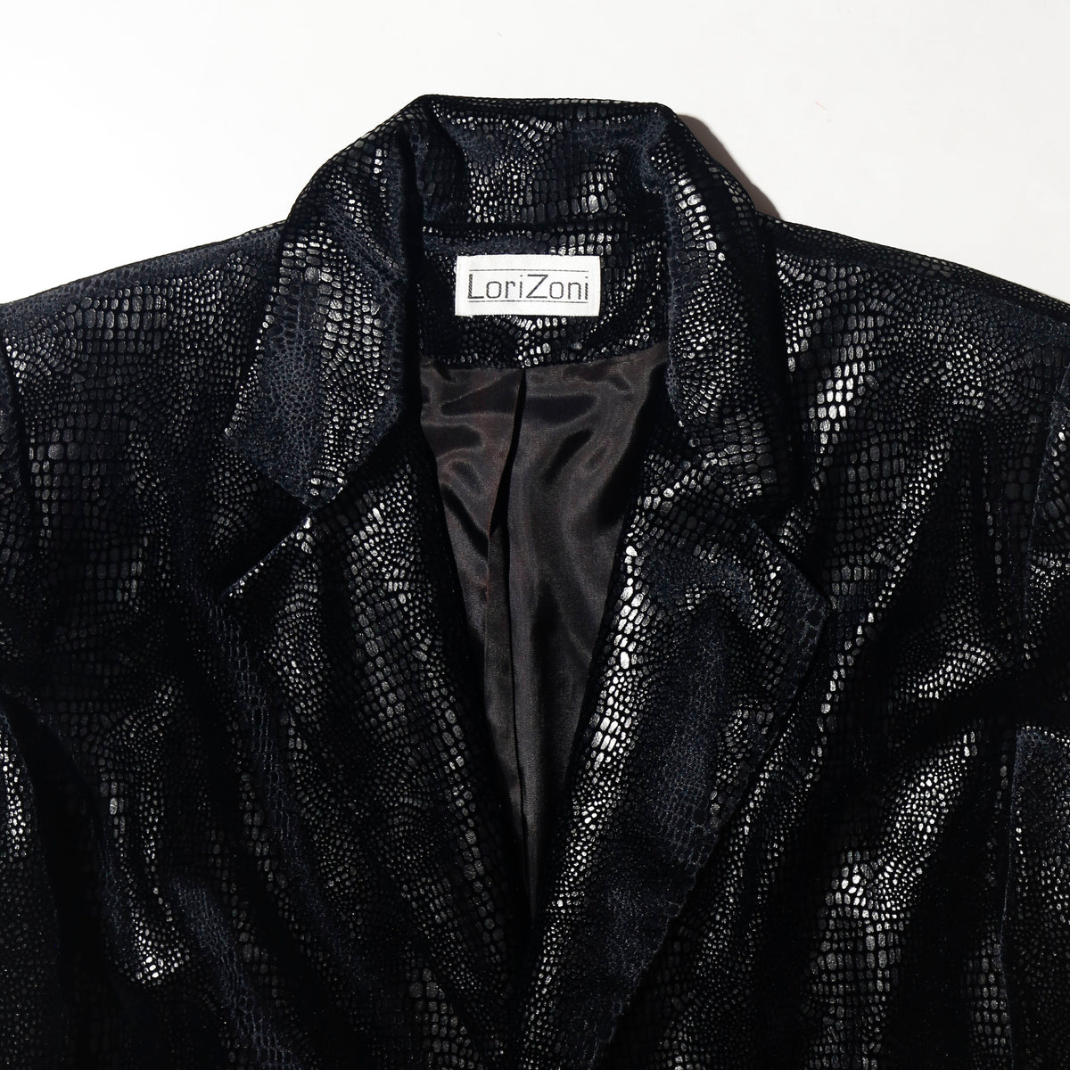 vintage faux python tailored jacket