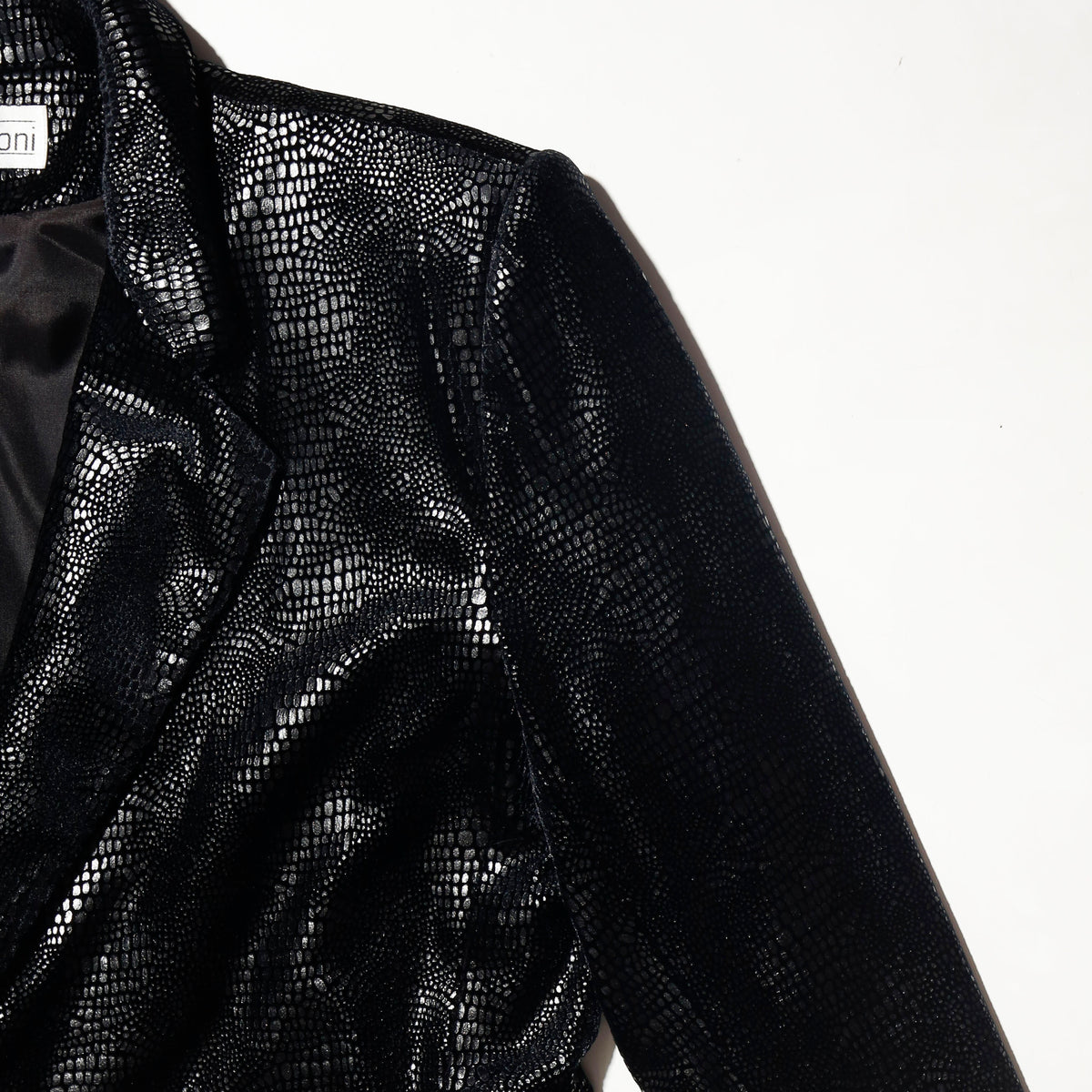 vintage faux python tailored jacket