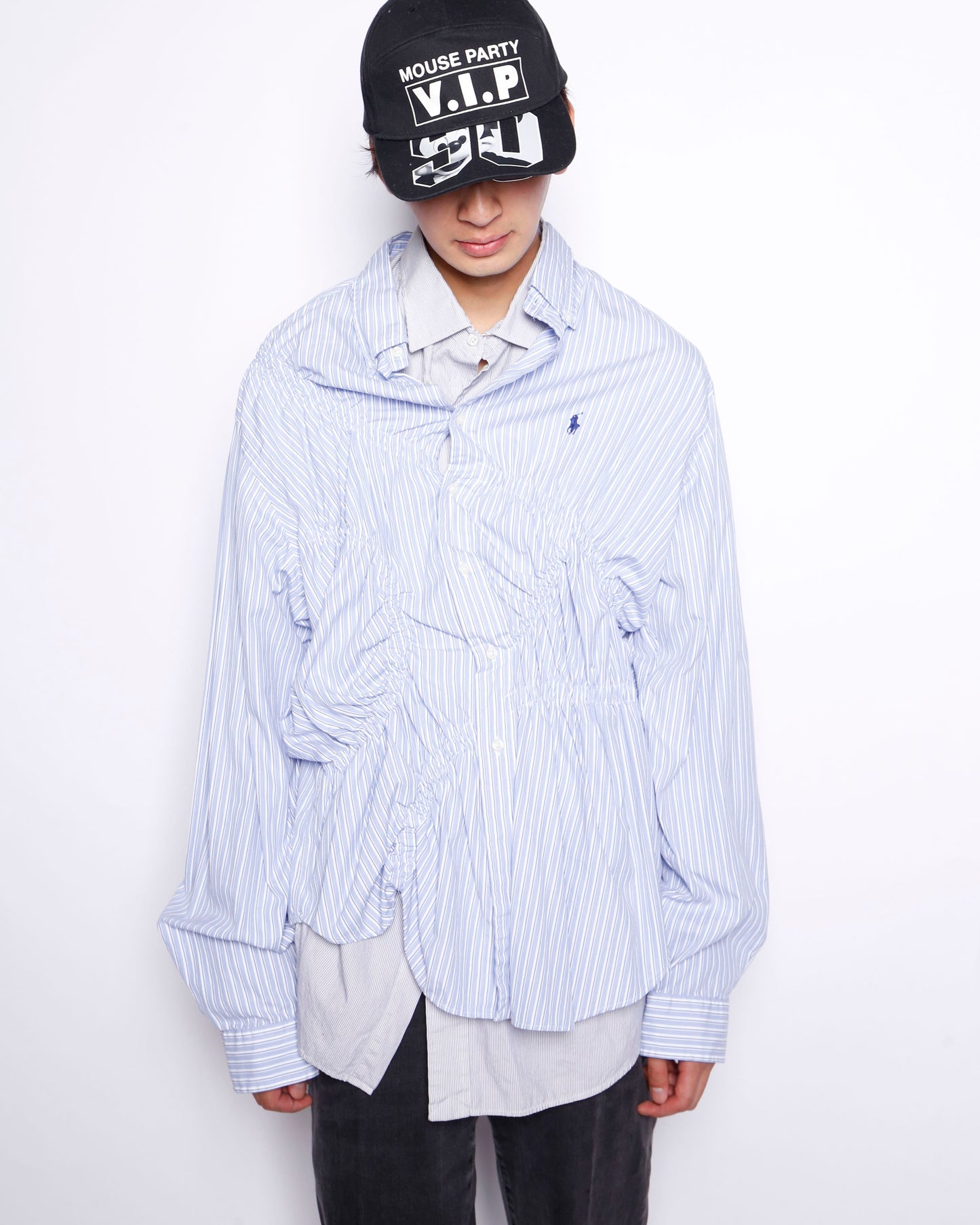 *one-off irregular gathering shirt