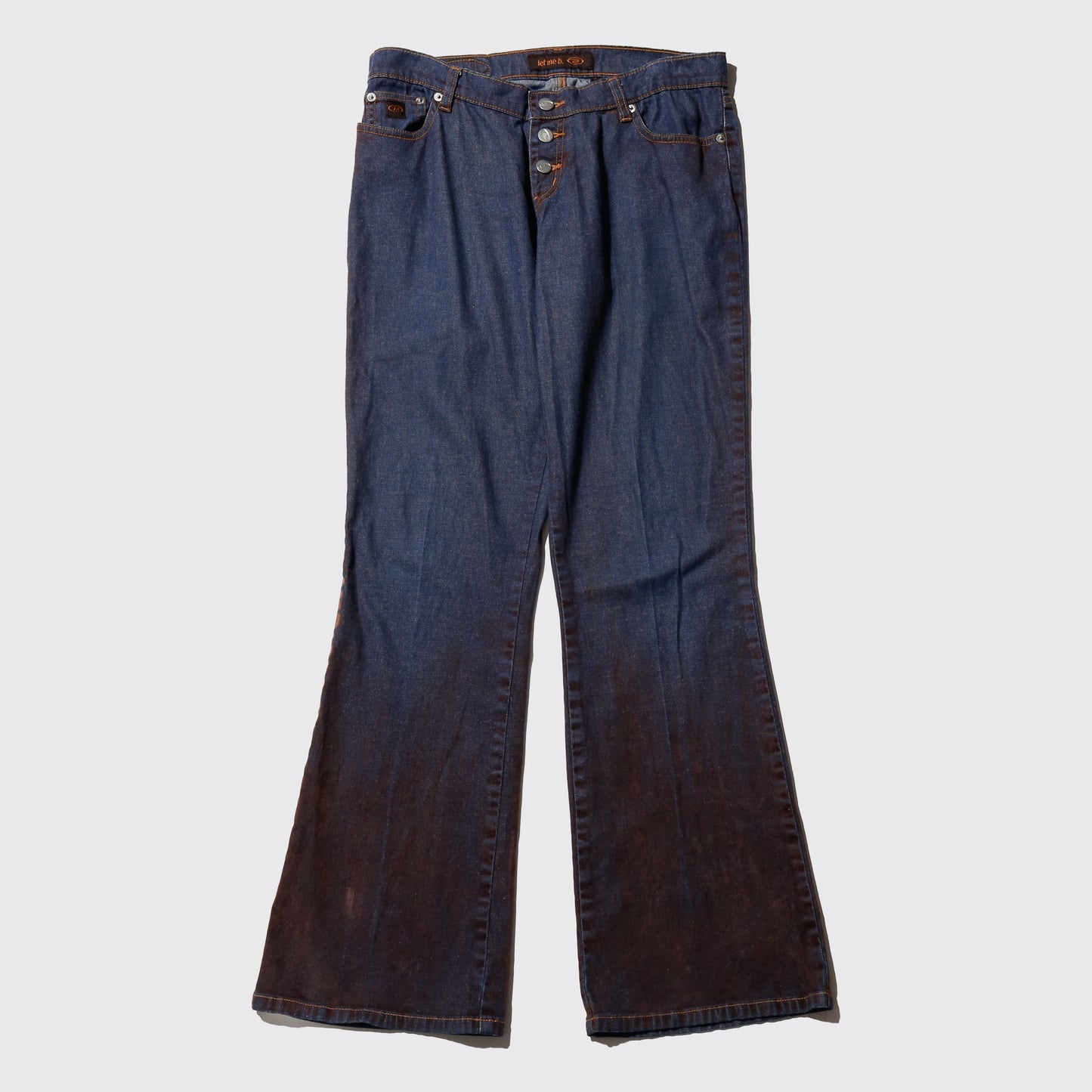 vintage dust flocky flare jeans
