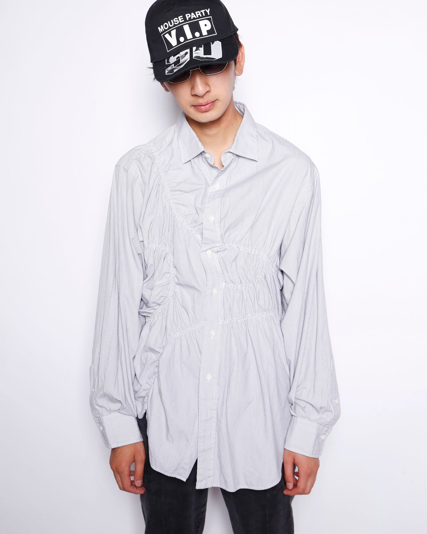 *one-off irregular gathering shirt