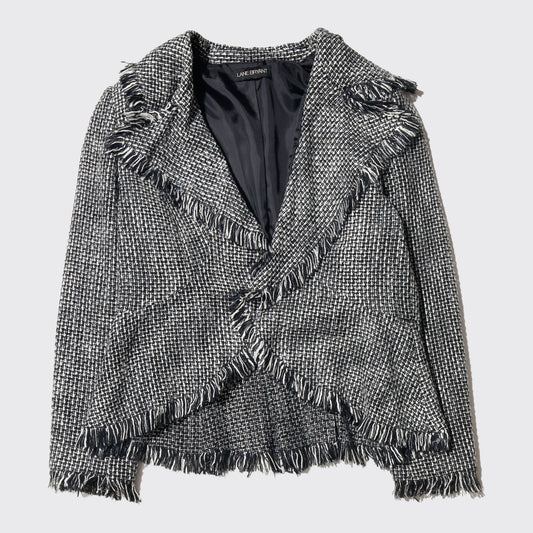 vintage distressed tweed evening jacket