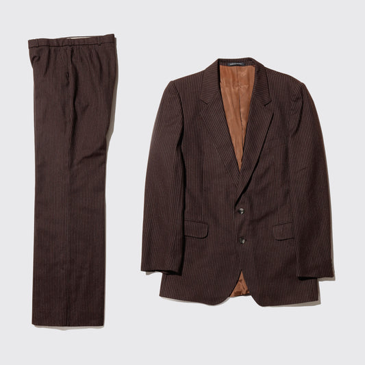 vintage 70-80's Yves  Saint  Laurent 2b stripe wool set up