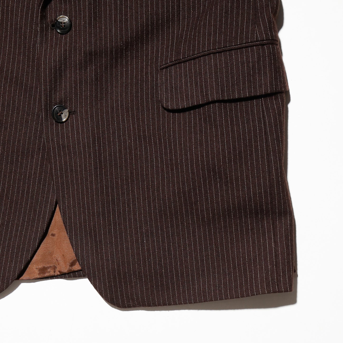 vintage 70-80's Yves  Saint  Laurent 2b stripe wool set up