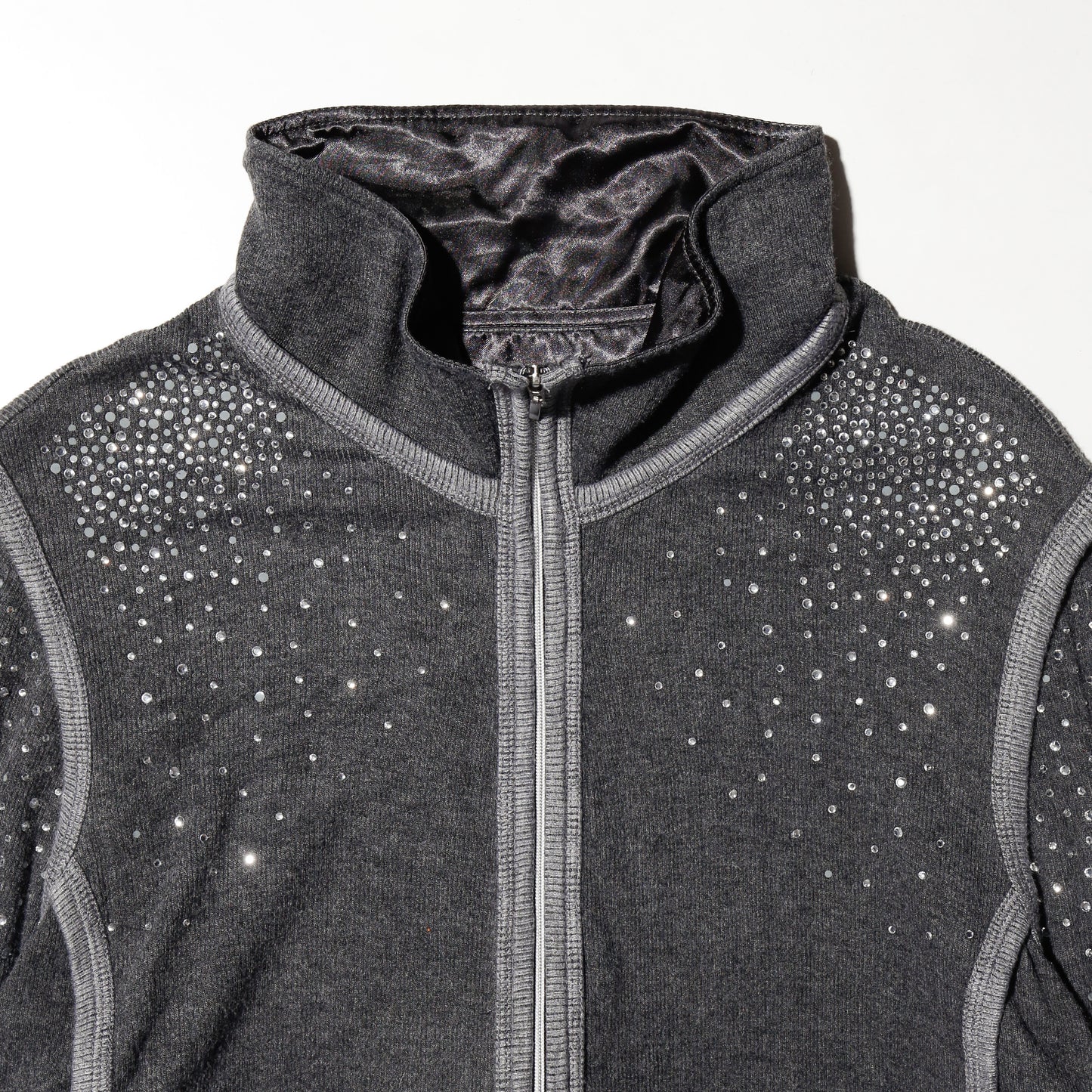 vintage shinny knit track jacket
