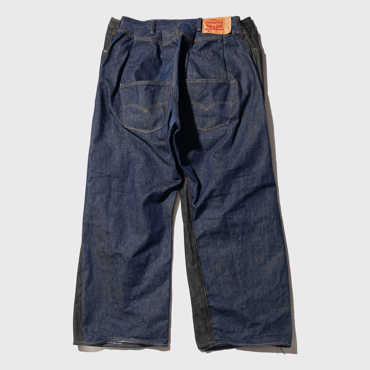 *one-off dropped double face jeans*dead stock rigid body