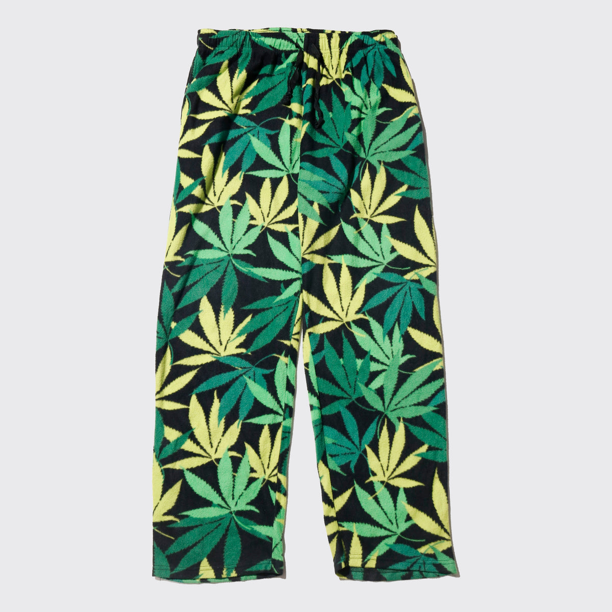 vintage cannabis fleece sleeper pants