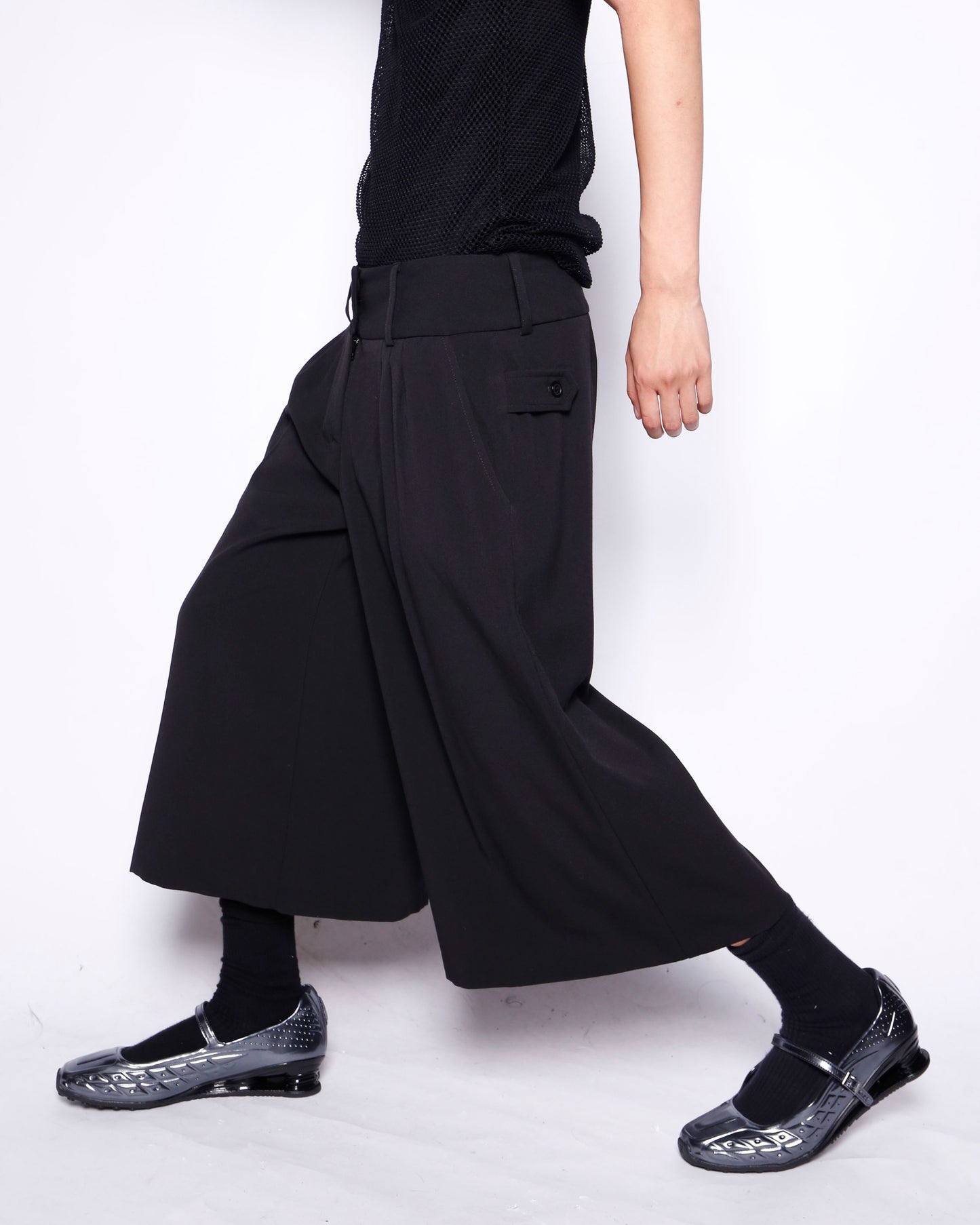 vintage low rise slacks wide shorts