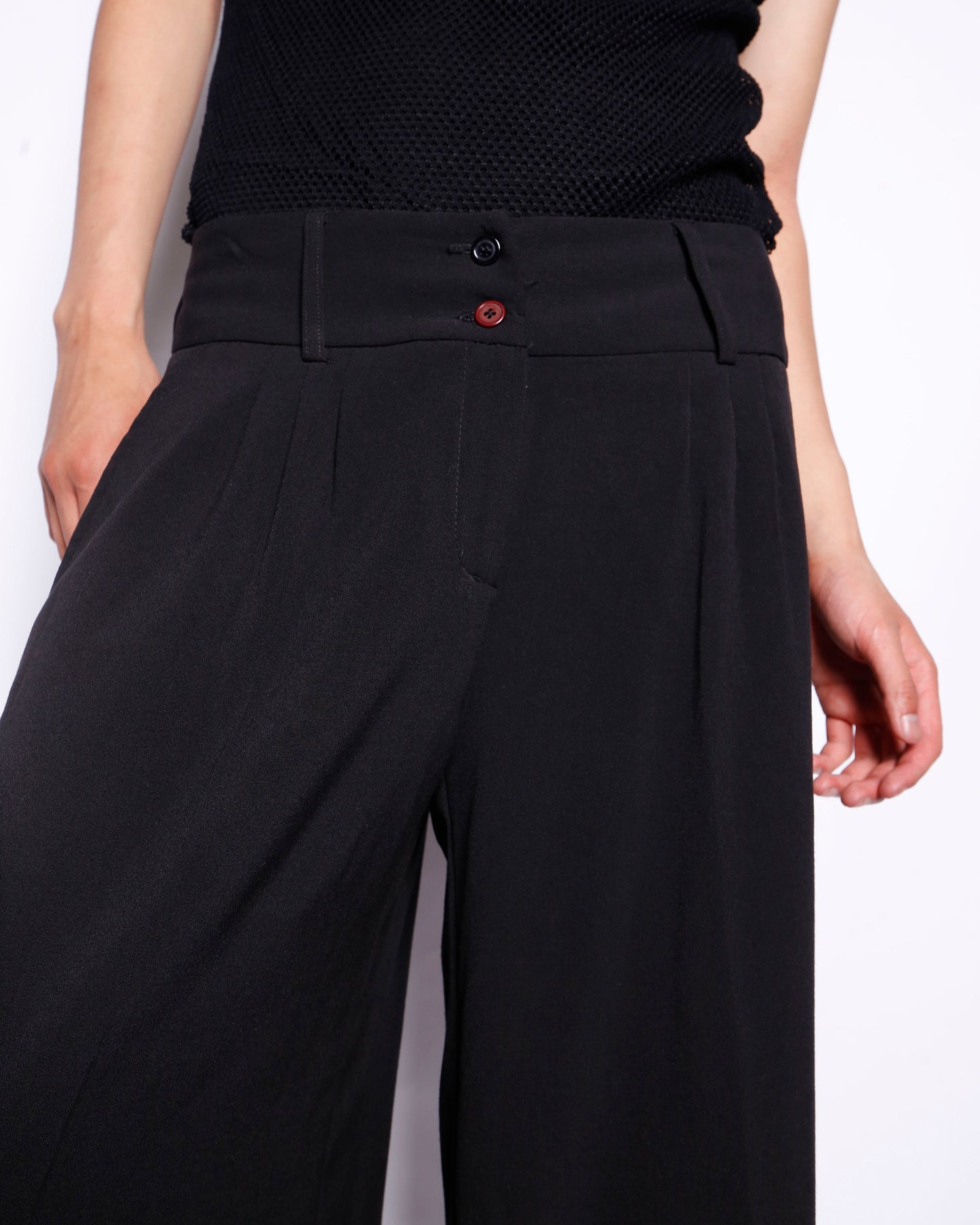 vintage low rise slacks wide shorts