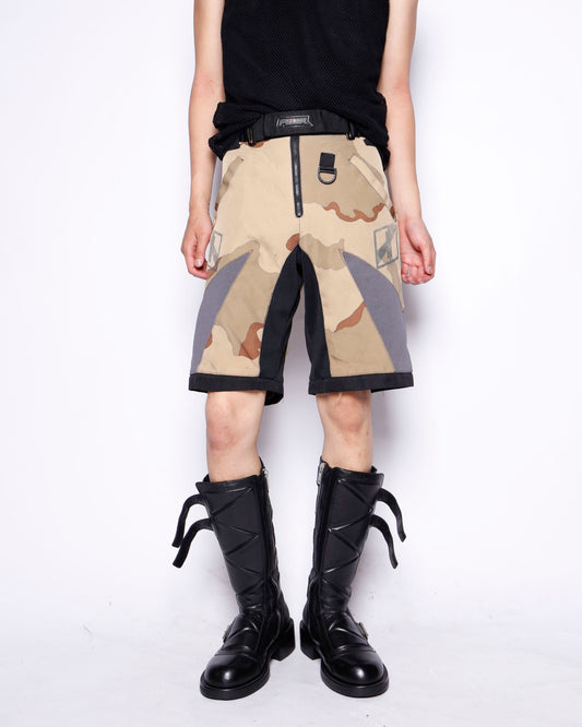 vintage camo motorcycle shorts