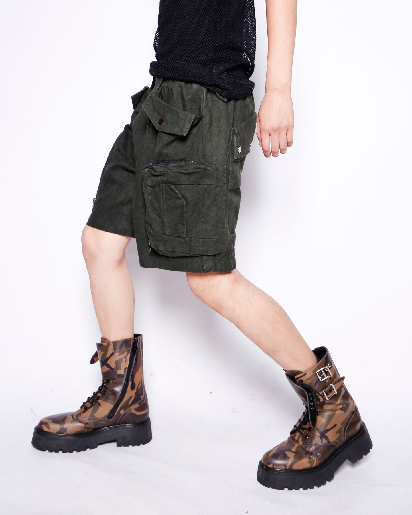 vintage utility duck cargo shorts