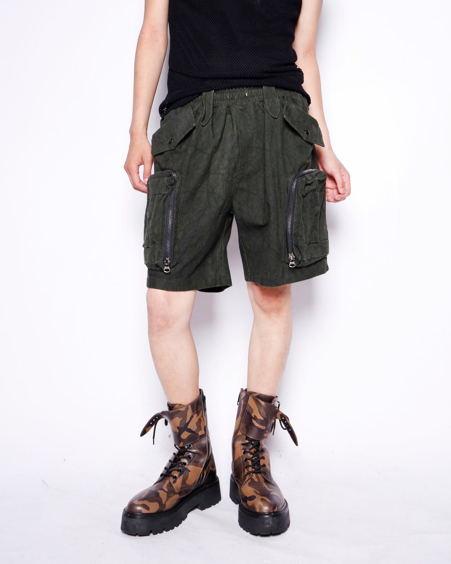 vintage utility duck cargo shorts