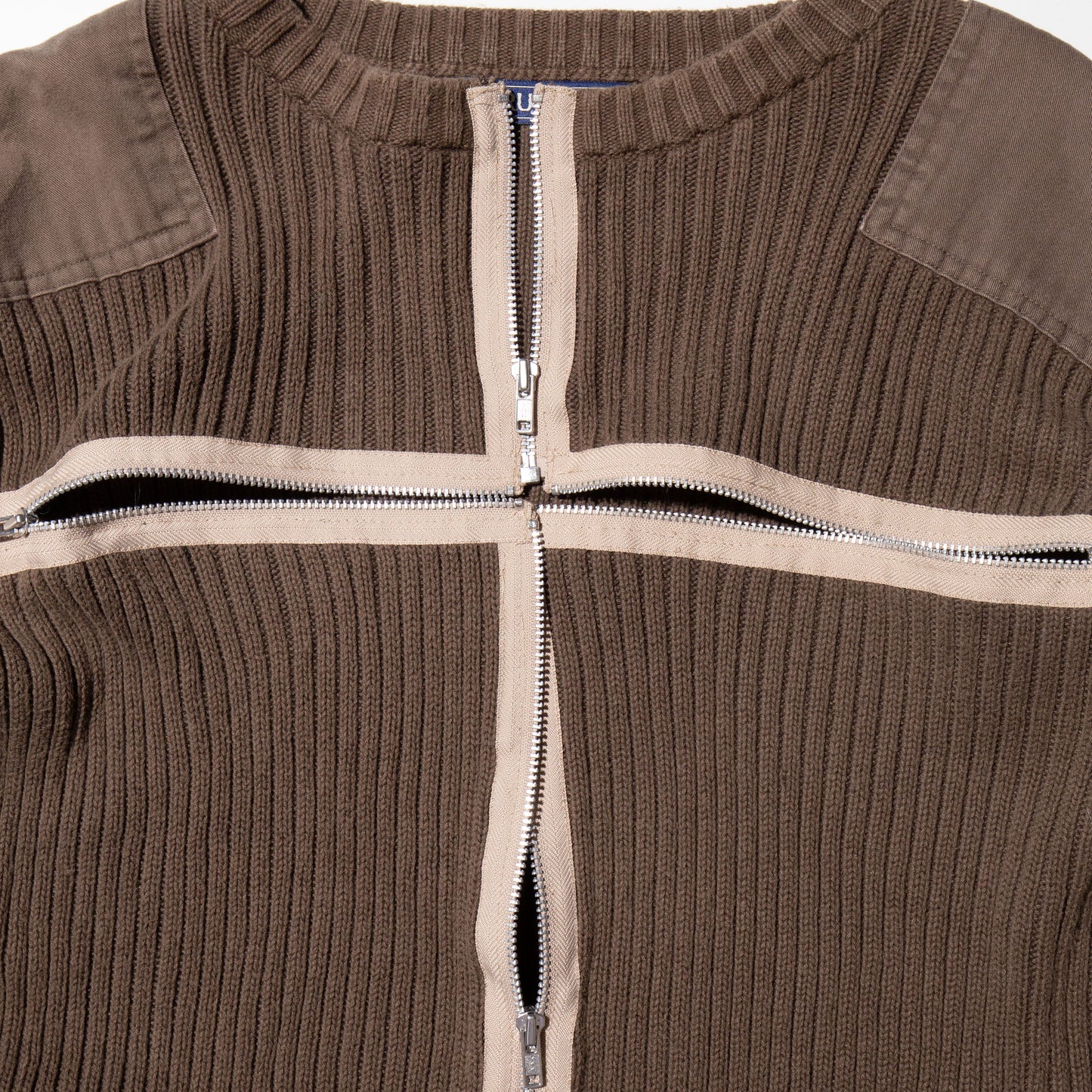 remake cross zip sweater